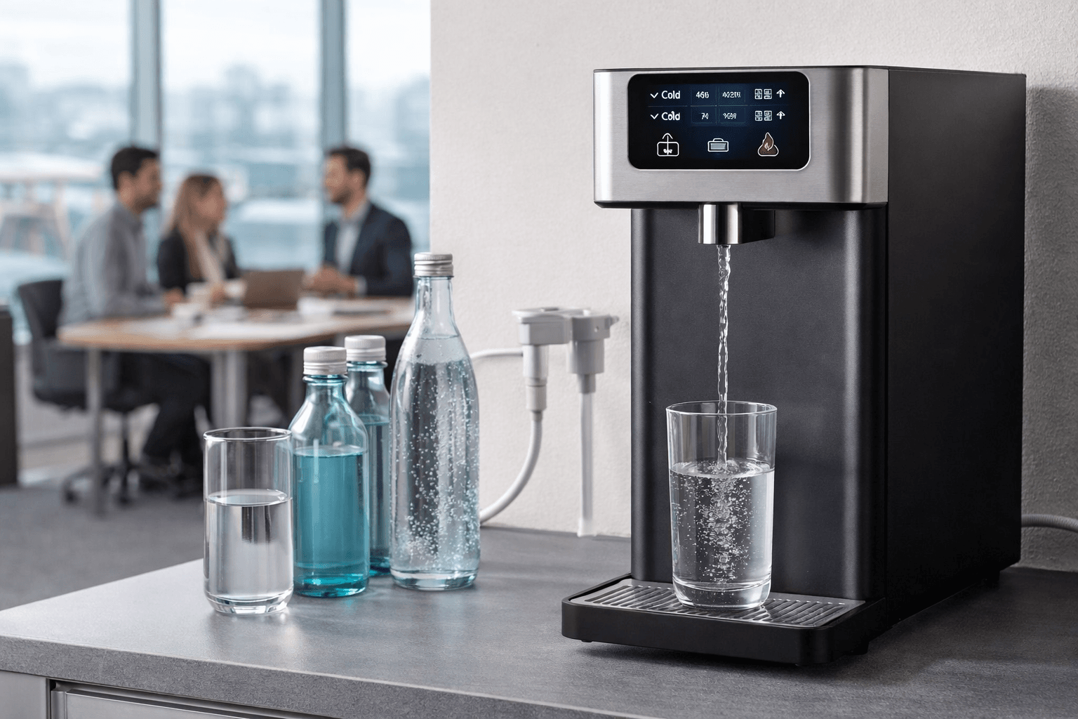 Dispensadores de agua filtrada de la red